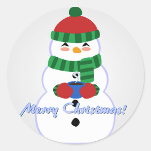 Happy Snowman Stickers