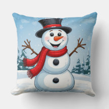 Happy Snowman Winter Festive Cosy Christmas