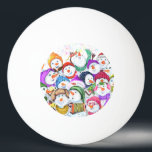 Happy Snowmans Merry Christmas Ping Pong Ball<br><div class="desc">Ping Pong Balls with Happy Snowmans Merry Christmas Party Funny Drawing Cartoon Snowman Celebration - Choose / Add Your Unique Text / Font / Color - Make Your Special Ping Pong Ball Gift - Resize and move or remove and add elements / image with customization tool ! - Drawing and...</div>