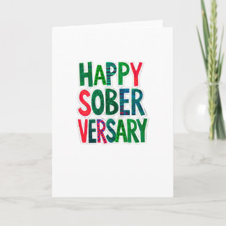 Happy Soberversary card, 5x7", envelope included Card