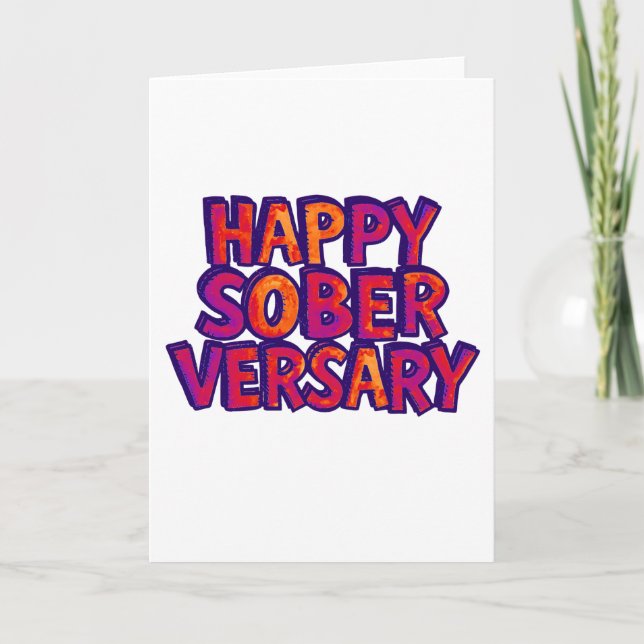 Happy Soberversary card with envelope 5x7 (Front)