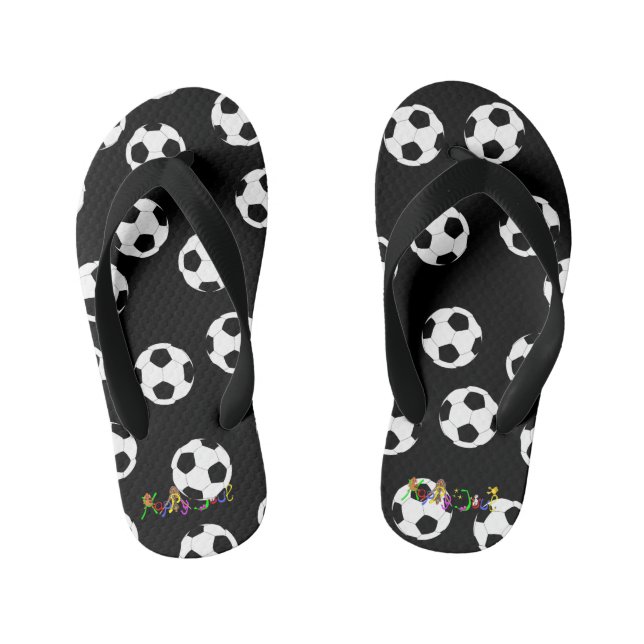 Happy Soccer by The Happy Juul Company Kid's Jandals (Footbed)