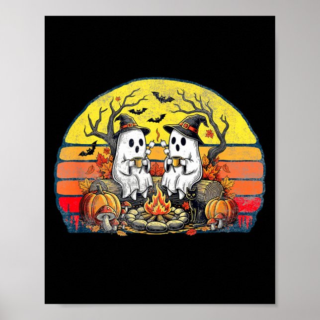 Happy Soky Camng Crew Halloween Campfire  Poster (Front)