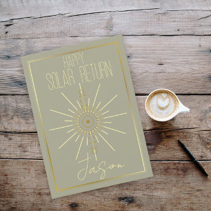 Happy Solar Return Astrology Birthday Card