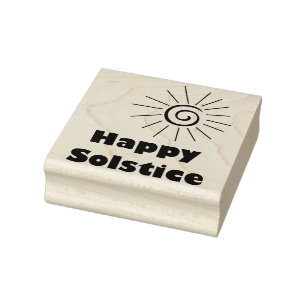 Happy Solstice Rubber Stamp
