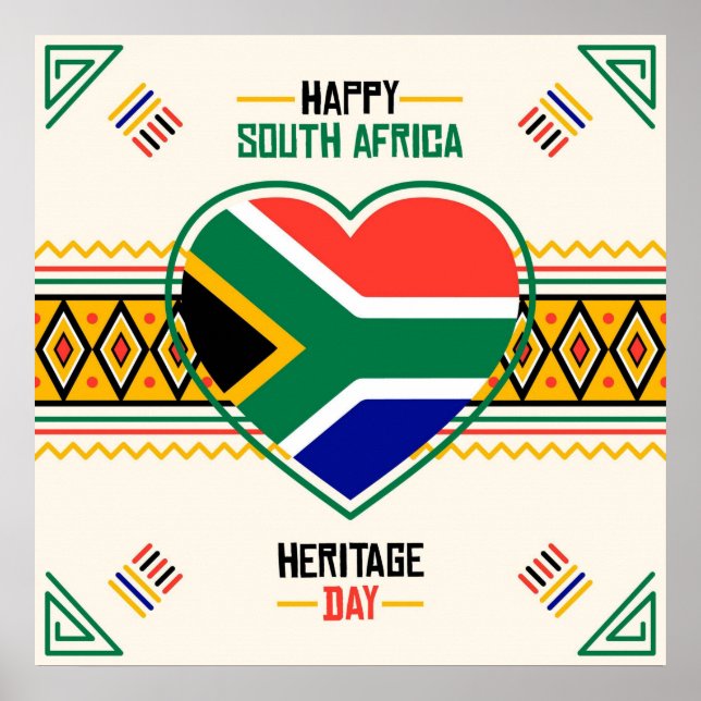 Happy South Africa Heritage Day Poster (Front)