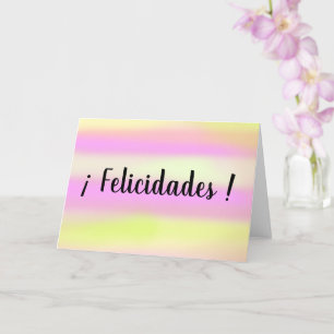 Happy Spanish Congratulations Watercolor Card