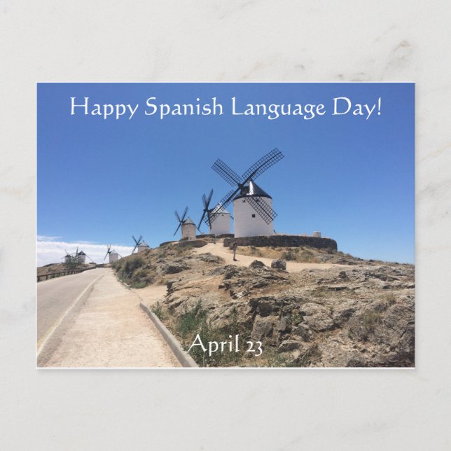 Happy Spanish Language Day! Postcard (Front)