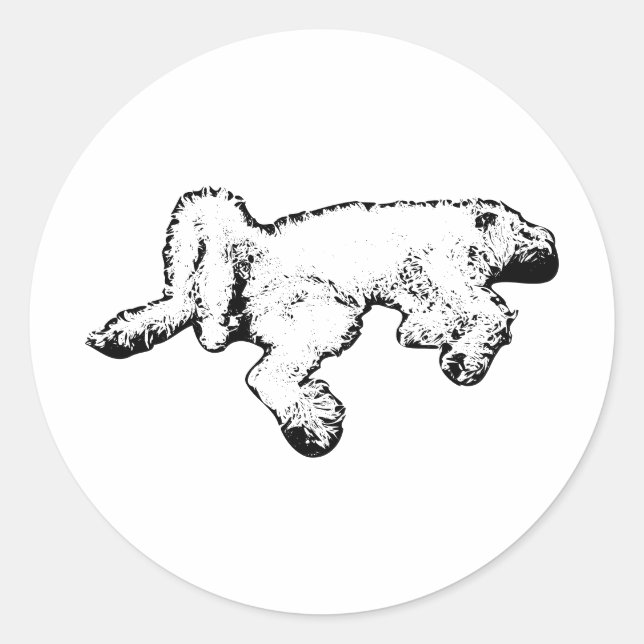 Happy Spinone Ink Art Sticker (Front)