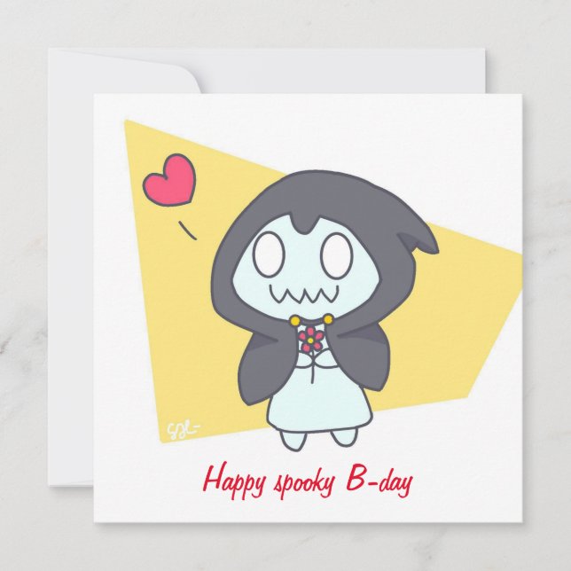 Happy spooky birthday holiday card (Front)