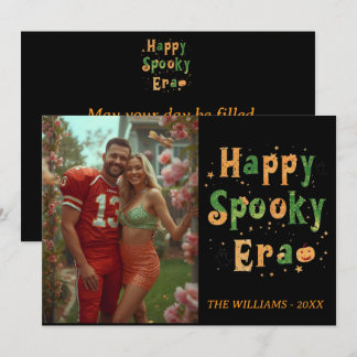 Happy Spooky era card , Family photo halloween 