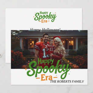 Happy Spooky era card, family photo halloween card