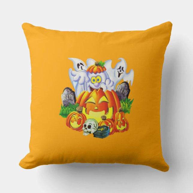 Happy Spooky Halloween Cushion (Front)