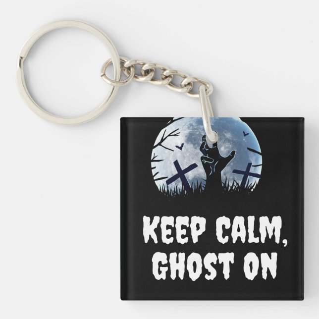 Happy Spooky Halloween Key Ring (Front)
