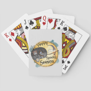 Happy Spooky Season   Halloween Camping Playing Cards