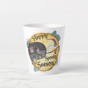 Happy Spooky Season Witch Camper Van Latte Mug