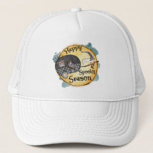 Happy Spooky Season Witch Camper Van Trucker Hat