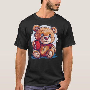 Happy sport Bear for Football Teddy fans T-Shirt