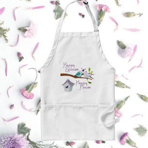 Happy Spouse, Happy House   Cute Lovebirds Standard Apron