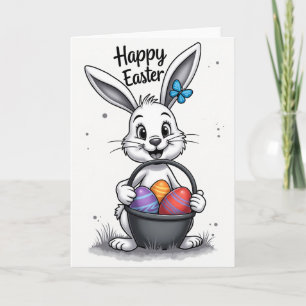 Happy Spring Bunny Egg Card