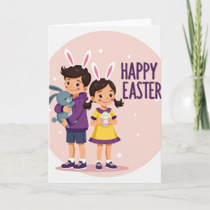 Happy Spring Bunny Kids Card