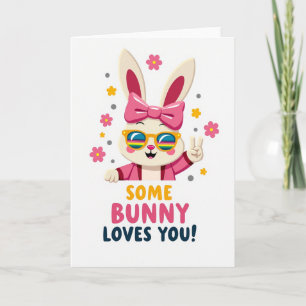 Happy Spring Bunny Pattern Card