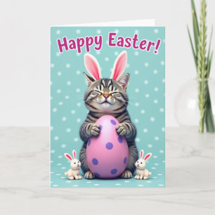 Happy Spring Feline Egg Card