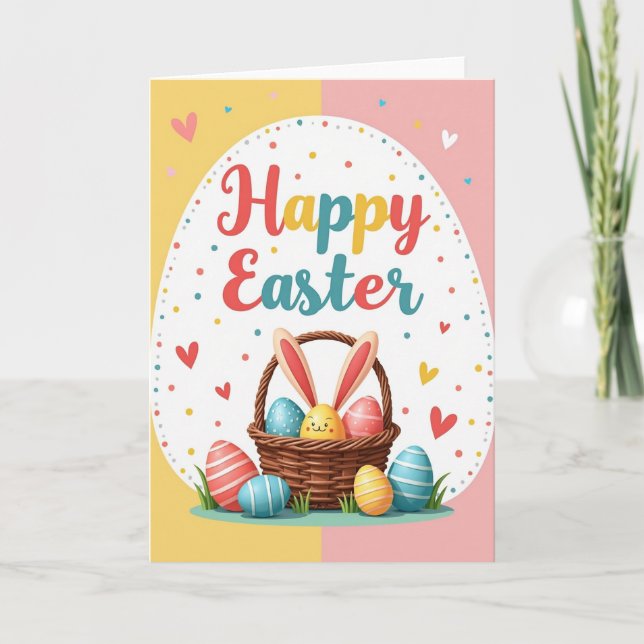 Happy Spring Festive Egg Card (Front)