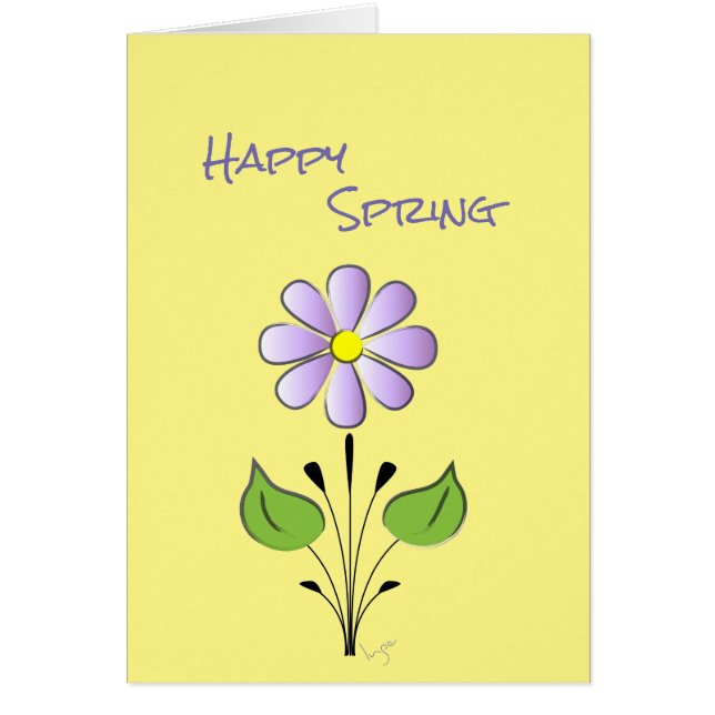 Happy Spring, Flower Floral Easter Modern (Front)