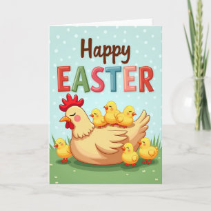 Happy Spring Hen Family Card