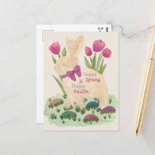 Happy Spring & Hoppy Easter Postcard