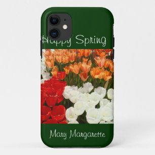 Happy Spring iPhone 5 cases Your Name Tulips