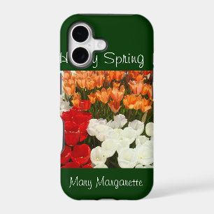 Happy Spring iPhone 5 cases Your Name Tulips