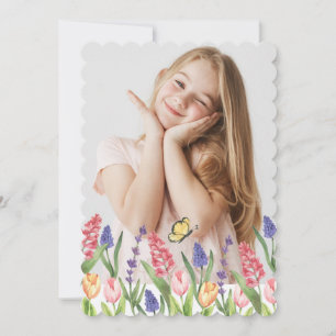 Happy Spring Photo Birthday Party Invitation