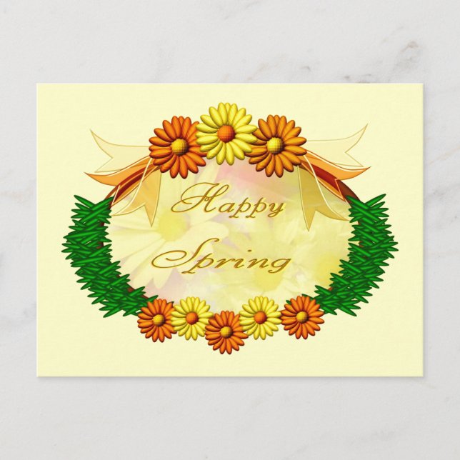 Happy Spring Postcard (Front)
