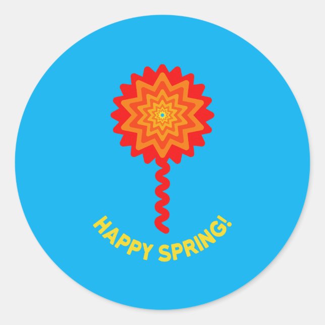 Happy Spring Sticker (Front)