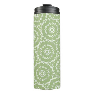 Happy Spring Wavy Circle Green Thermal Tumbler
