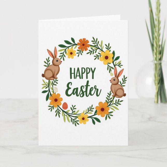 Happy Spring Wreath Season Card (Front)
