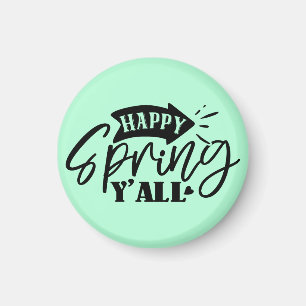 Happy Spring Y’all Typography Design-49765 Magnet