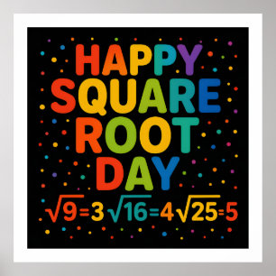 Happy Square Root Day Poster