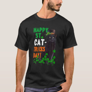 Happy St Cat-Tricks Feast Of Saint St Patrick Day T-Shirt