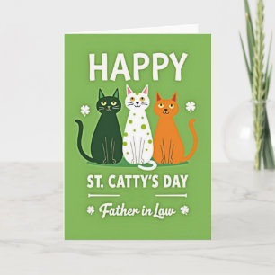 Happy St Cattys Day Father Card