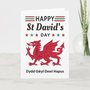 Happy St David's Day Dydd Gŵyl Dewi Hapus 5 Card