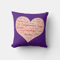 Happy St Dwynwens Day - Heart Word Cloud