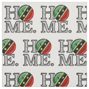 Happy St. Kitts Flag House Warmer Fabric