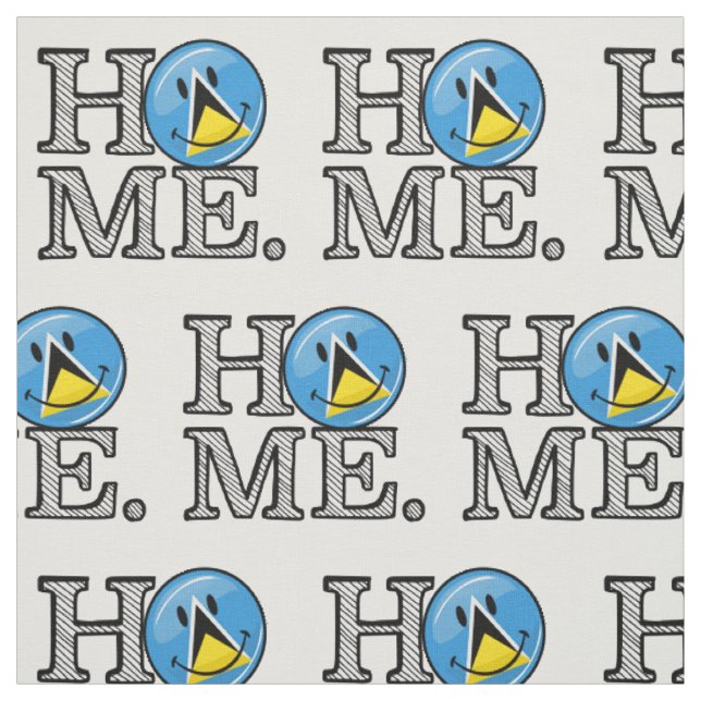 Happy St. Lucian Flag House Warmer Fabric (Swatch)