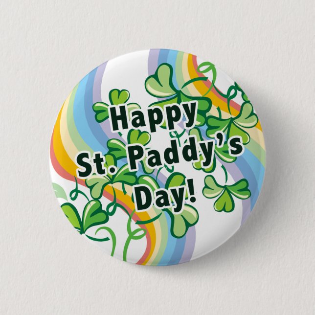 Happy St. Paddy's Day 6 Cm Round Badge (Front)