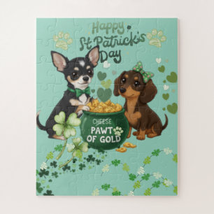 Happy St Paddy's day "lpawt of gold" " Jigsaw Puzzle