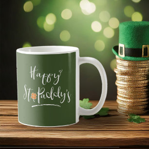 Happy St. Paddy's Orange Shamrock ID336 Coffee Mug