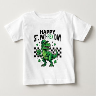 Happy St Pat-Rex Day Dinosaur Party Baby T-Shirt